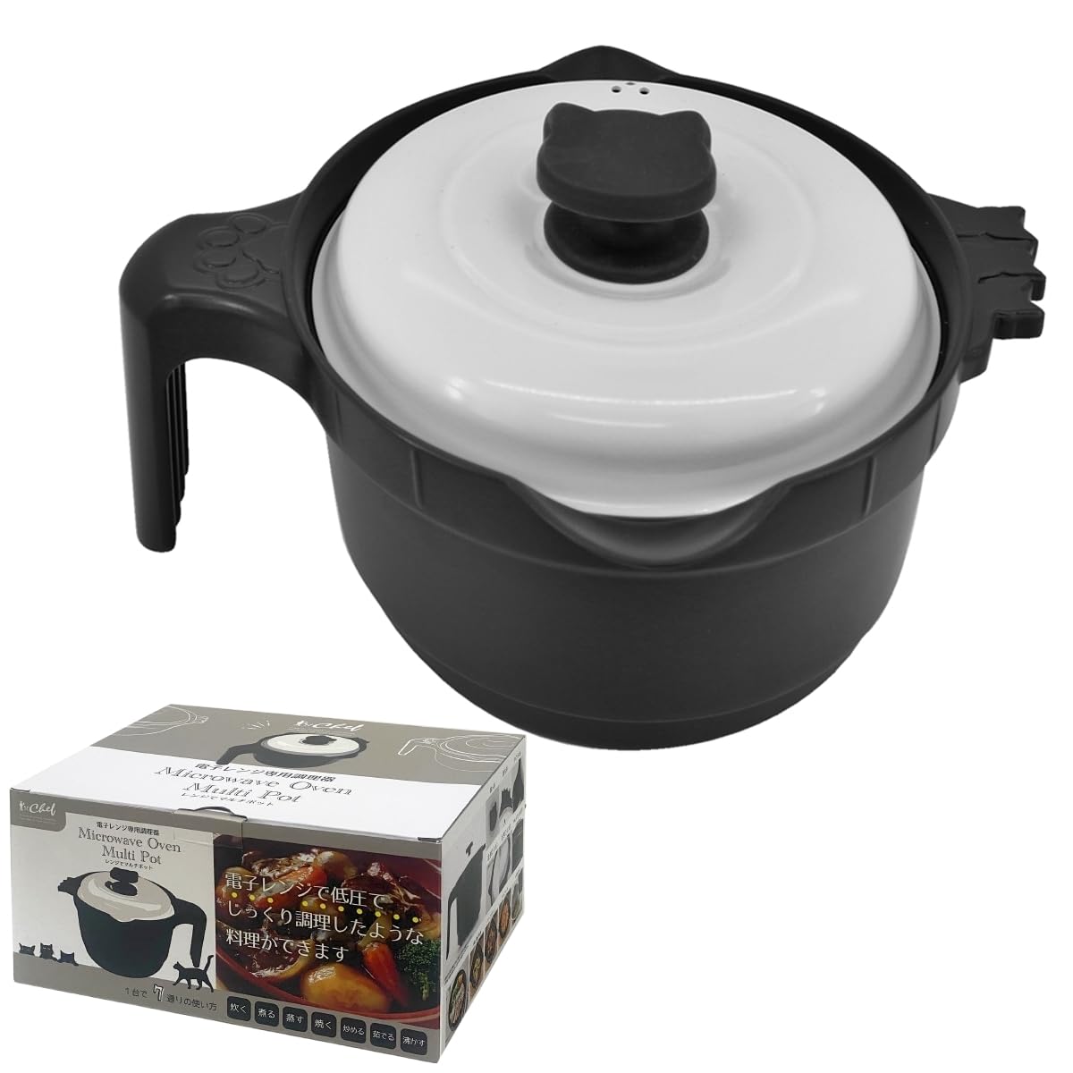 Amazon.co.jp: AiS to you 電子レンジ調理 レンジでマルチポット 1台7